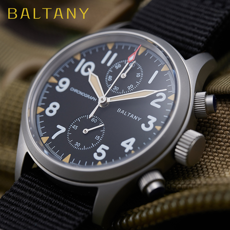 Chronograph Flyback Watch - Baltany S5033 chronographe montre homme pilote