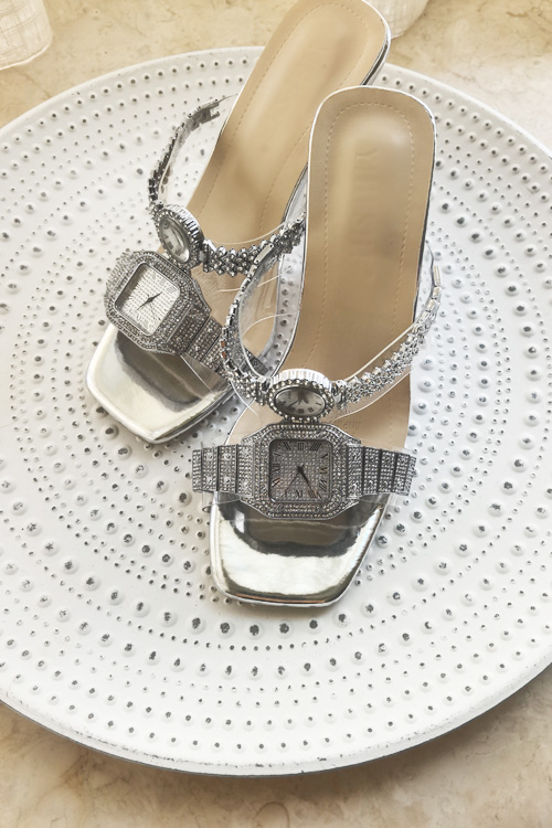 Luxury Watch Strap - Sandales à talons hauts pour femmes,