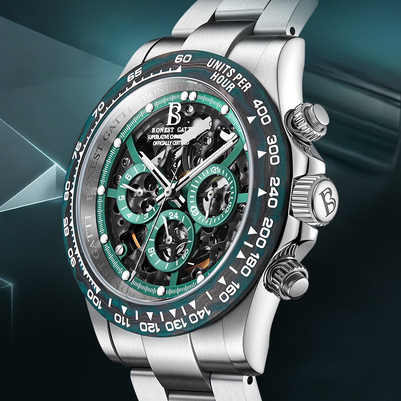 Chronograph Flyback Watch - Montre automatique mécanique pour homme BONEST