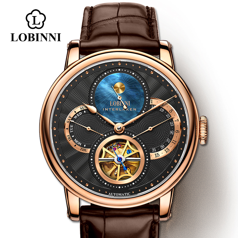 Chronograph Flyback Watch - LOBINNI – montre-bracelet automatique en or