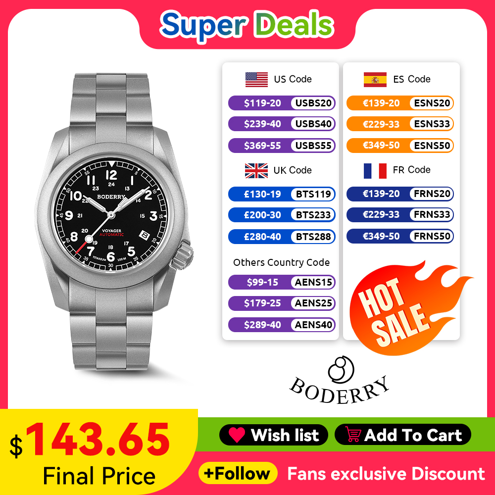 Seiko Watch 5 Sports - Boderry Voyager Field montre titane automatique