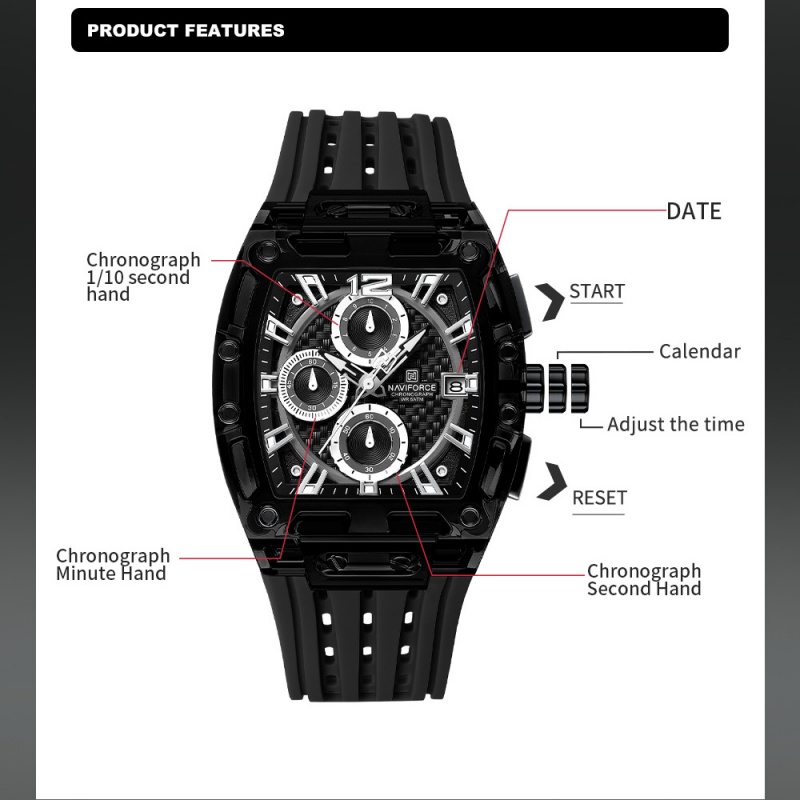 Montre pour homme NAVIFORCE, 5 - Luxury Watch Strap avis et prix