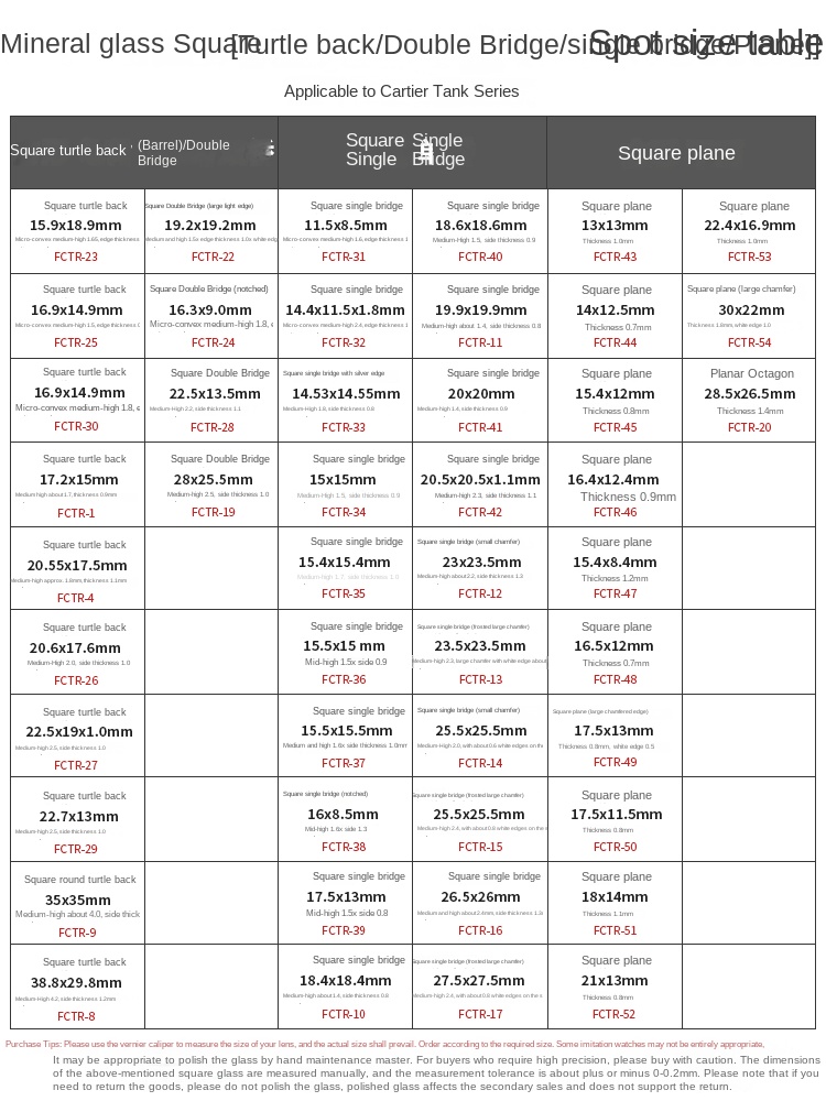 Verre de remplacement pour mon - Cartier Watch Tank avis et prix