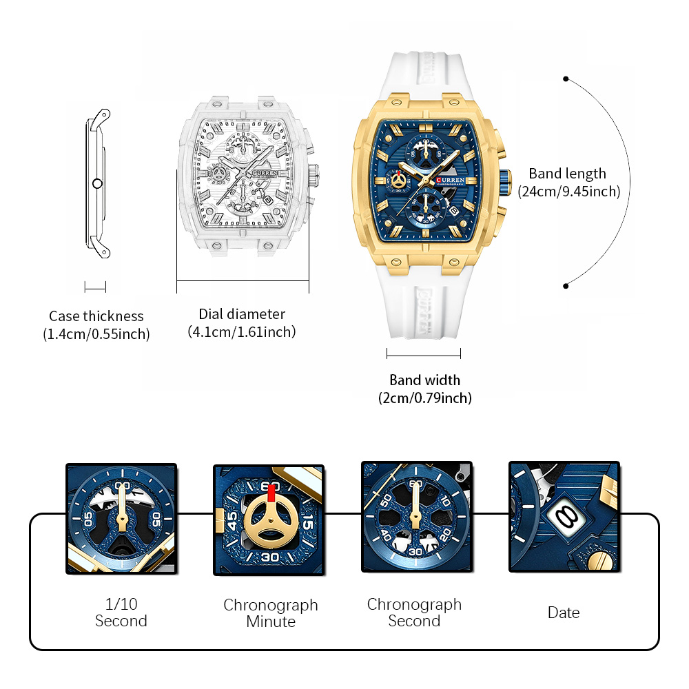 Montre vintage de luxe CURREN  - Luxury Watch Strap avis et prix