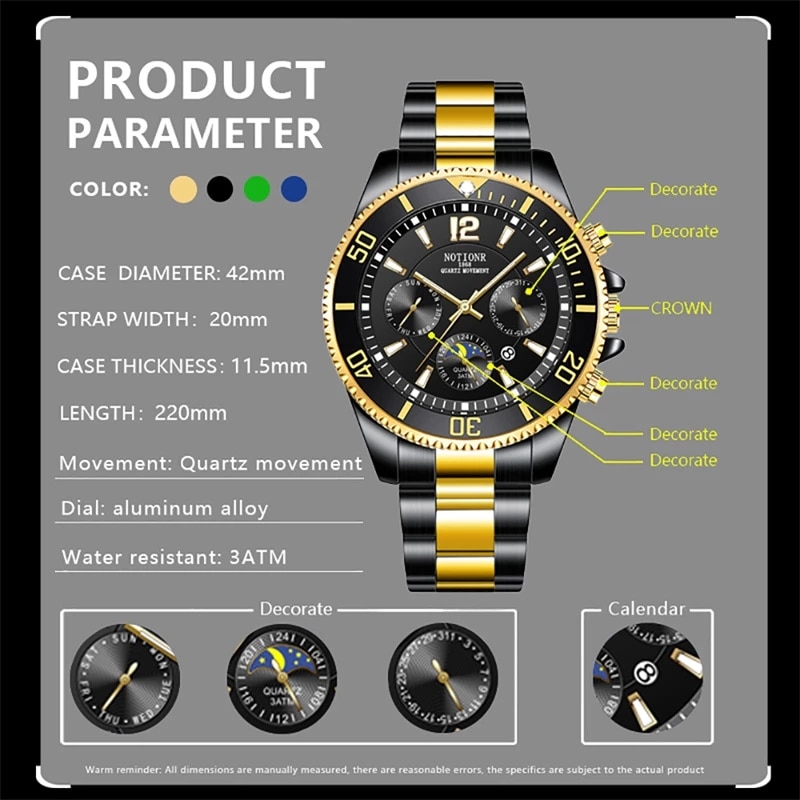 Montre à quartz en acier inoxy - Luxury Watch Strap avis et prix
